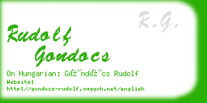 rudolf gondocs business card